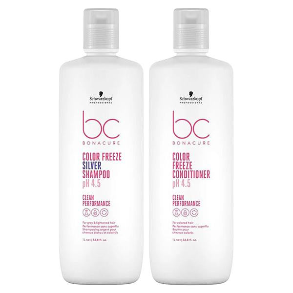 Schwarzkopf BC Bonacure pH 4.5 Color Freeze Silver Shampoo/Conditioner Litre Duo Pack