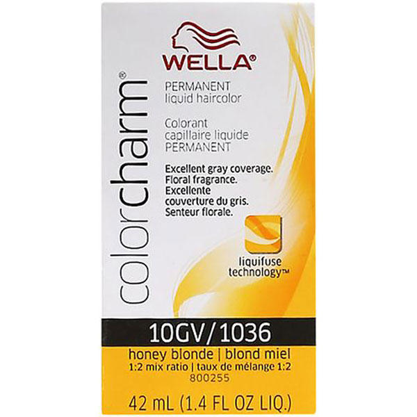 Wella Color Charm Permanent Liquid Hair Color - 10GV/1036 (Honey Blonde)