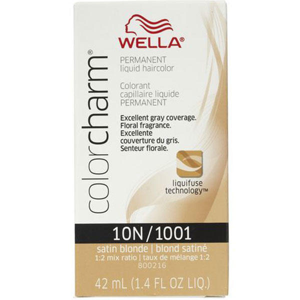 Wella Color Charm Permanent Liquid Hair Color - 10N/1001 (Satin Blonde)