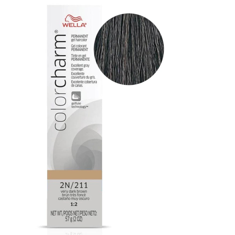 Wella Professional Color Charm Gel Hair Color- 2N/211 (Very Dark Brown)