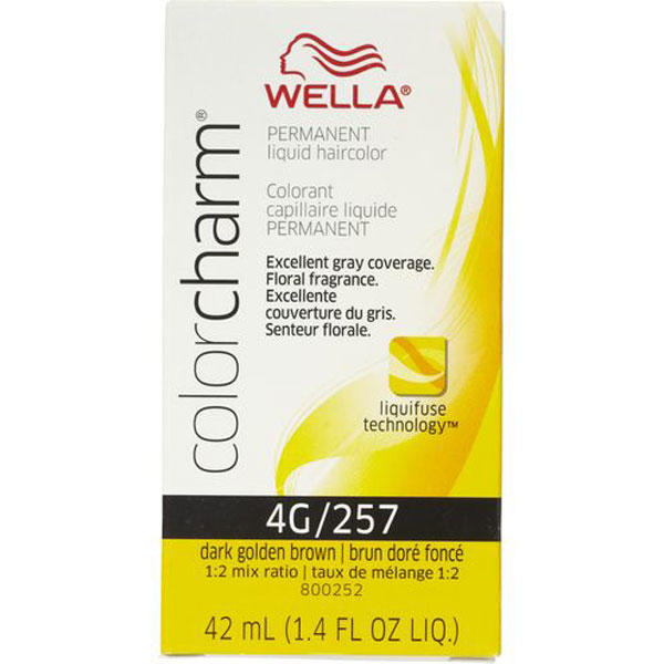 Wella Color Charm Permanent Liquid Hair Color - 4G/257 (Dark Golden Brown)