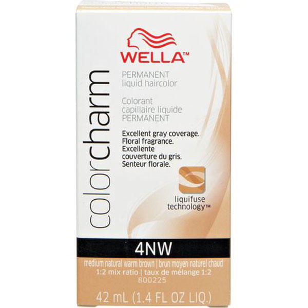 Wella Color Charm Permanent Liquid Hair Color - 4NW (Medium Natural Warm Brown)