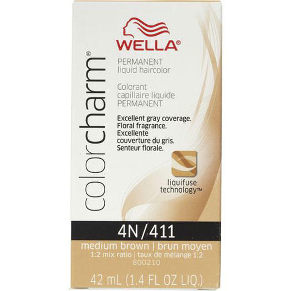 Wella Color Charm Permanent Liquid Hair Color - 4N/411 (Medium Brown)