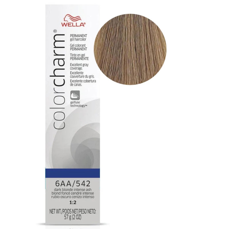 Wella Professional Color Charm Gel Hair Color- 6AA/542 (Dark Blonde Intense Ash)