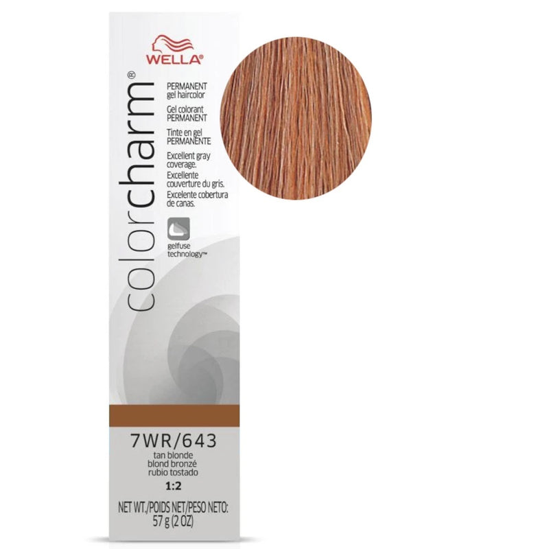 Wella Professional Color Charm Gel Hair Color- 7WR/643 (Tan Blonde)