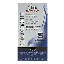 Wella Color Charm Permanent Liquid Hair Color - 7CG (Medium Platinum Gold Blonde)