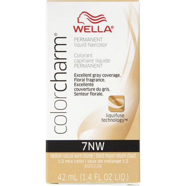Wella Color Charm Permanent Liquid Hair Color - 7NW (Medium Natural Warm Blonde)
