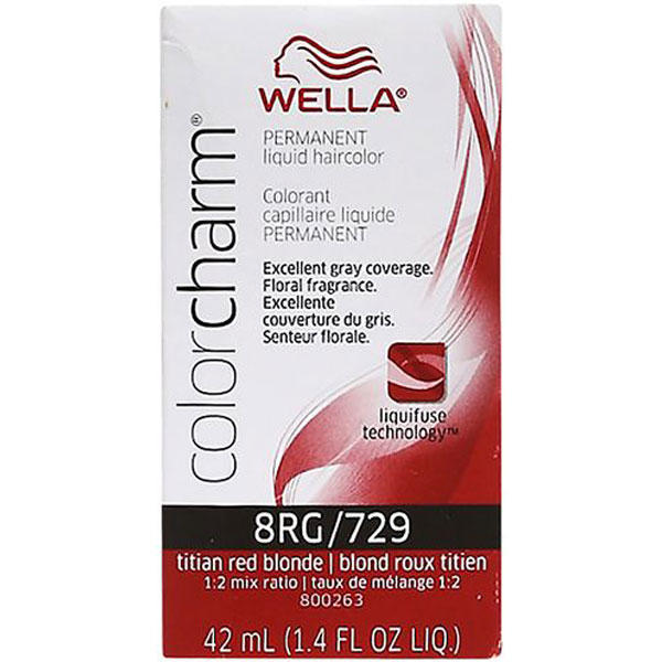 Wella Color Charm Permanent Liquid Hair Color - 8RG/729 (Titian Red Blonde)