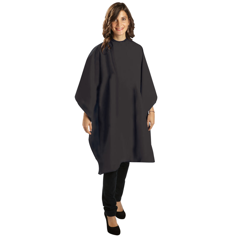 BabylissPRO Deluxe Extra-Large All-Purpose Waterproof/Stain Resistant Cape (BLACK)