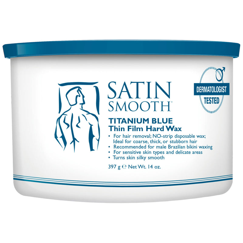 Satin Smooth Titanium Blue Thin Film Hard Wax