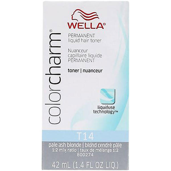 Wella Color Charm Permanent Liquid Hair Color - T14 (Pale Ash Blonde)