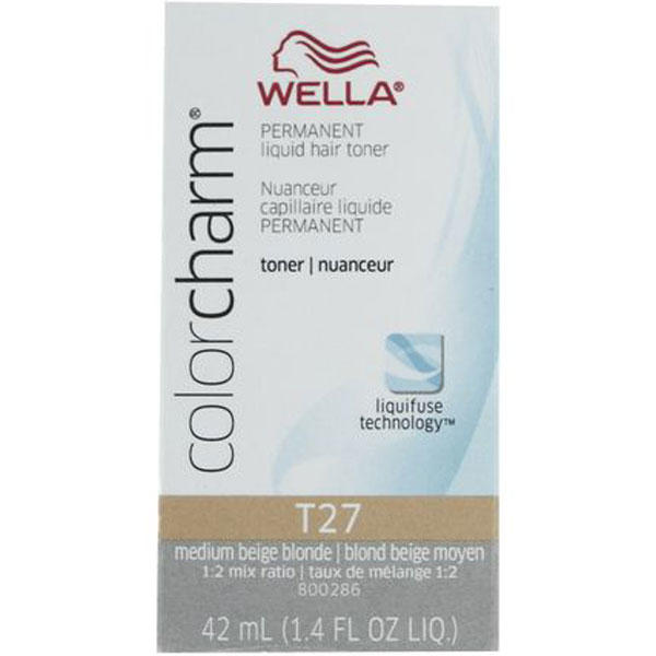 Wella Color Charm Permanent Liquid Hair Color - T27 (Medium Beige Blonde)