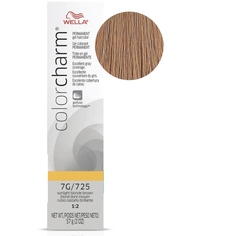 Wella Professional Color Charm Gel Hair Color- 7G/725 (Sunlight Blonde Brown)
