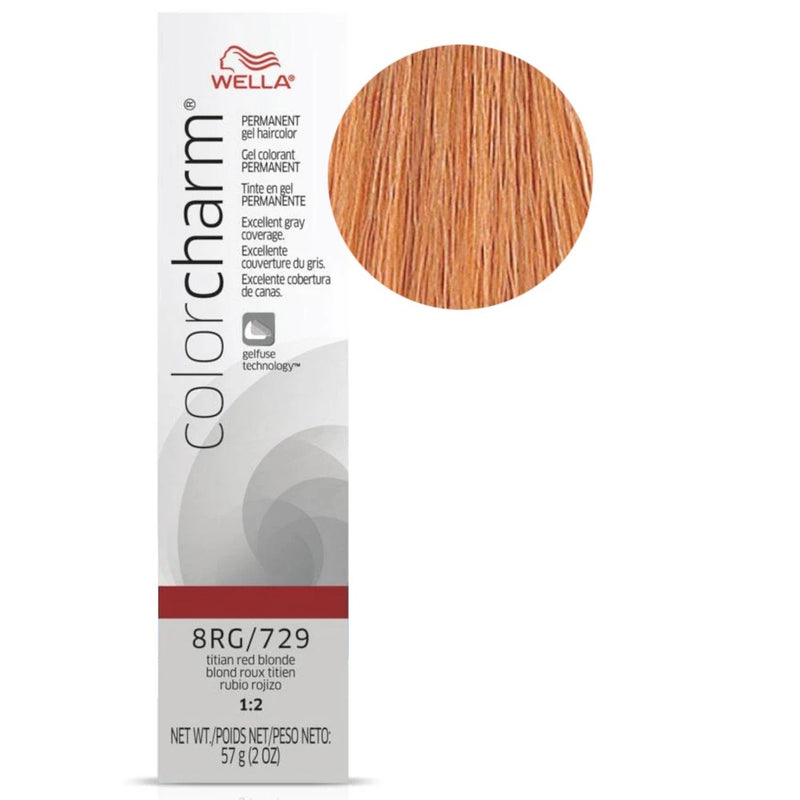 Wella Professional Color Charm Gel Hair Color- 8RG/729 (Titian Red Blonde)